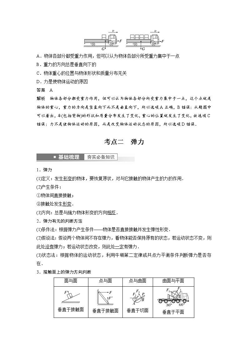 (新高考)高考物理一轮复习第2章第1讲《重力　弹力　摩擦力》 (含解析)第3页