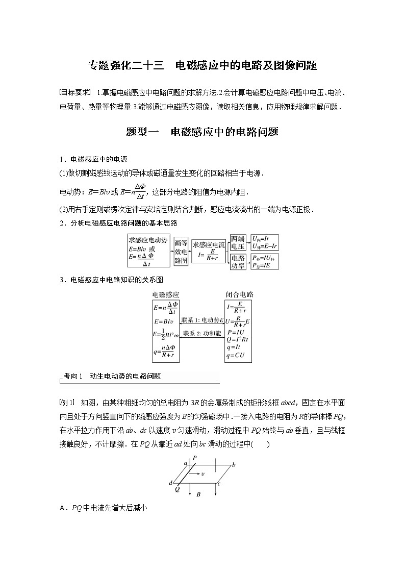 (新高考)高考物理一轮复习第11章专题强化23《电磁感应中的电路及图像问题》 (含解析)01