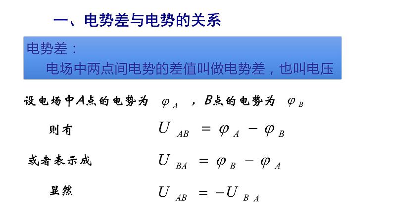 人教版必修三 10.2 电势差 课件第2页