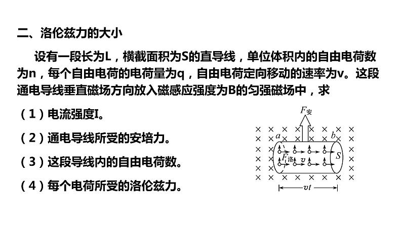 人教版选修二 1.2 磁场对运动电荷的作用力 课件05