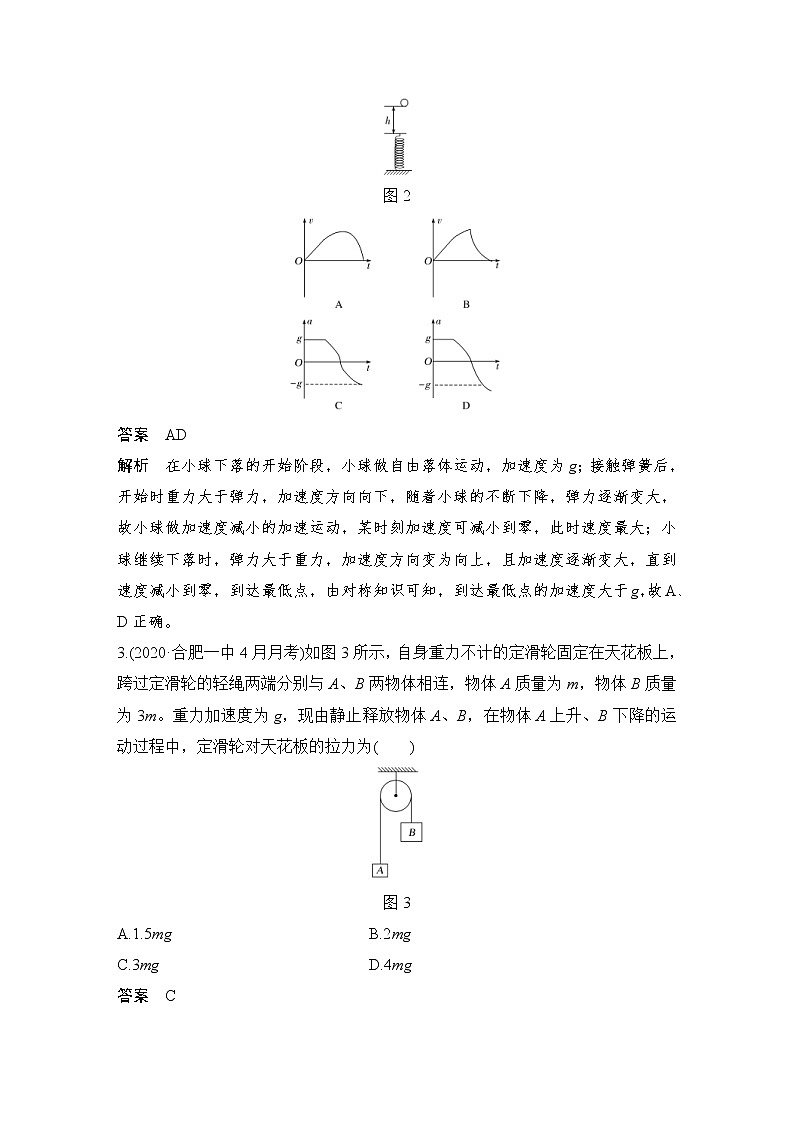 (新高考)高考物理一轮复习课时练习第3章热点强化练3《牛顿运动定律的综合应用》(含解析)02