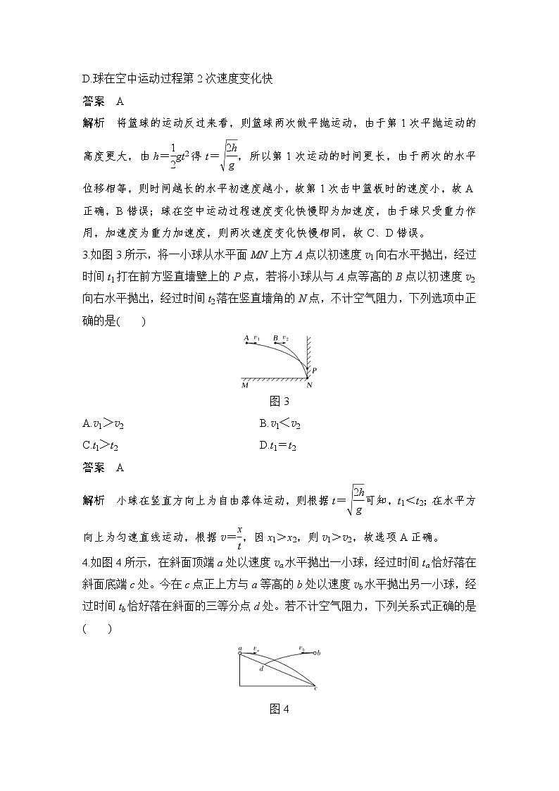 (新高考)高考物理一轮复习课时练习第4章热点强化练4《平抛运动规律的综合分析》(含解析)第2页