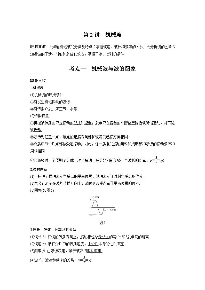 (全国版)高考物理一轮复习讲义第15章 第2讲 机械波(含解析)第1页