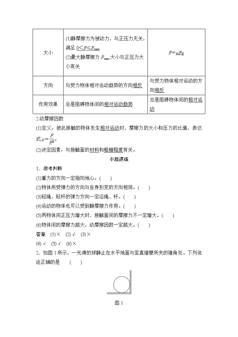 (全国版)高考物理一轮复习课时练习必修1 第二章 第1讲 (含解析)第3页