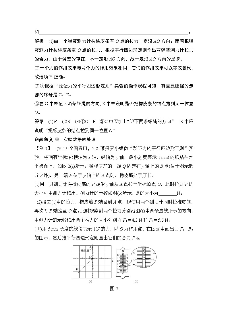 (全国版)高考物理一轮复习课时练习必修1 第二章 实验三 (含解析)第3页