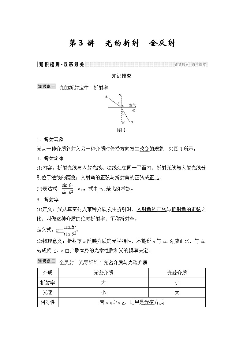 (全国版)高考物理一轮复习课时练习选修3-4 第3讲 (含解析)第1页