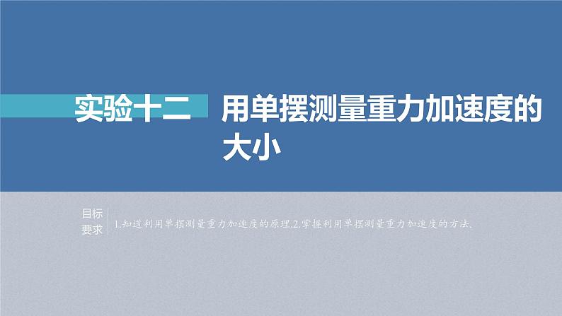 (新高考)高考物理一轮复习课件第13章实验12《用单摆测量重力加速度的大小》(含解析)02