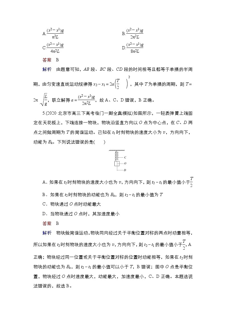 (新高考)高考物理一轮复习课时作业第12章第1讲《机械振动》(含解析)第3页