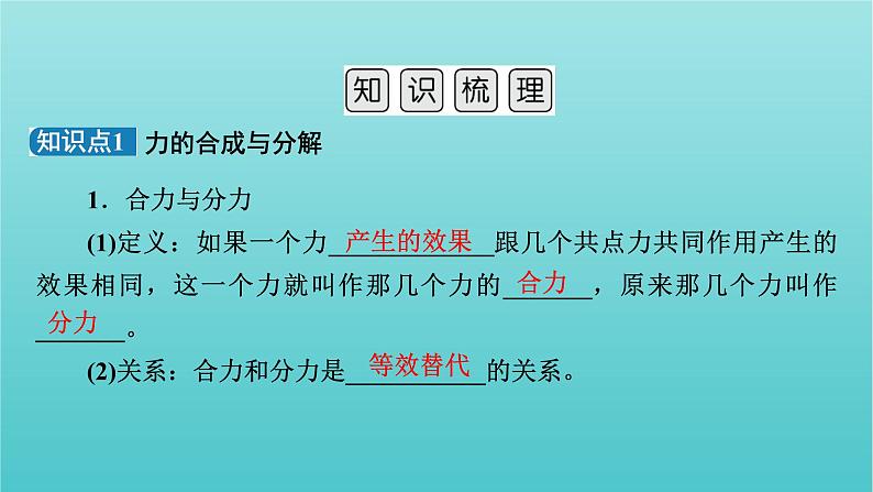 高考物理一轮复习第二章相互作用第2讲力的合成与分解课件新人教版第3页