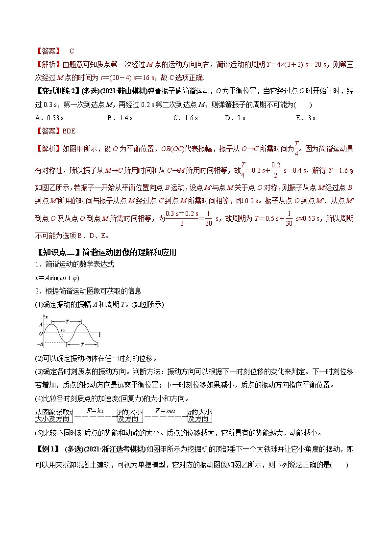 (新高考)高考物理一轮复习专题10.1简谐运动及其描述用单摆测量重力加速度》讲义（解析版）第3页