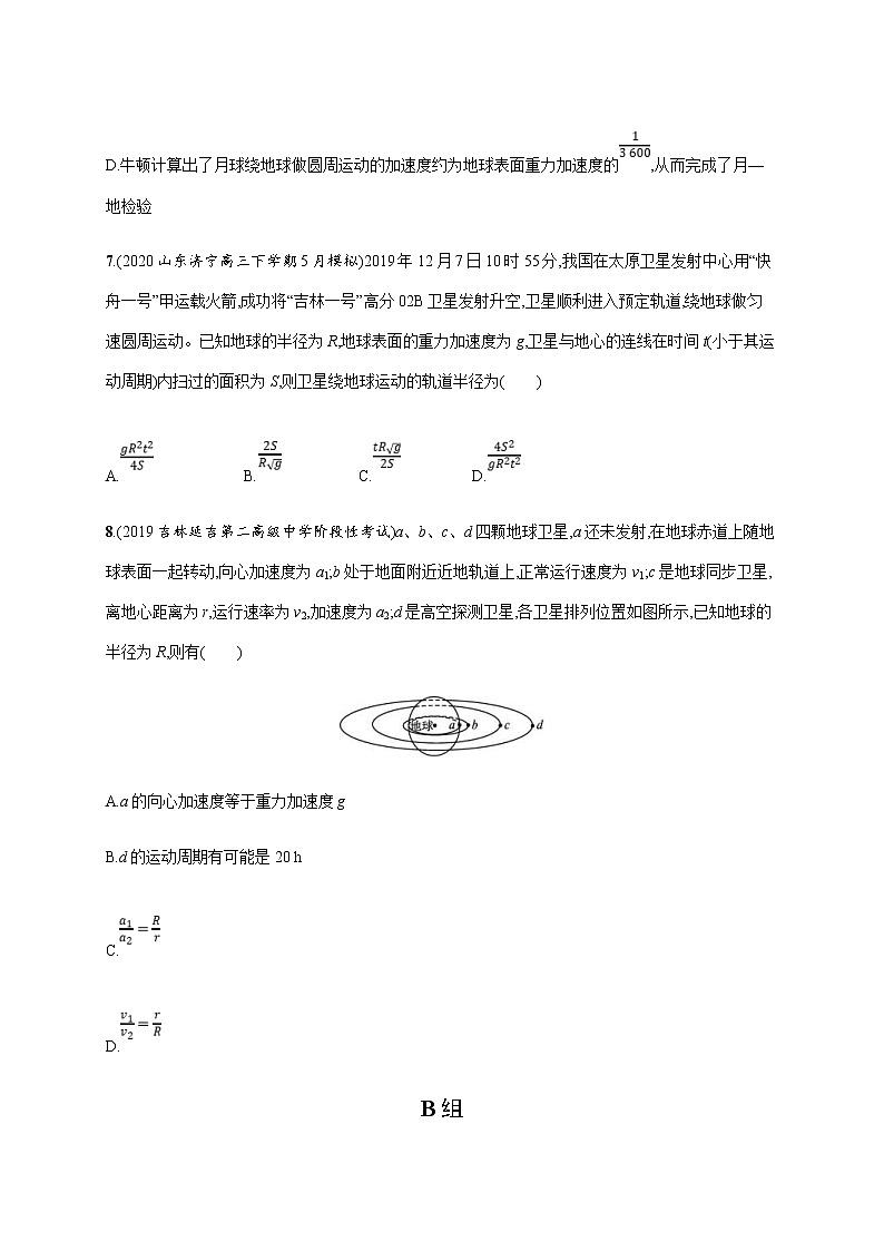 高考物理二轮复习专题分层突破练4万有引力定律及其应用(含解析)03