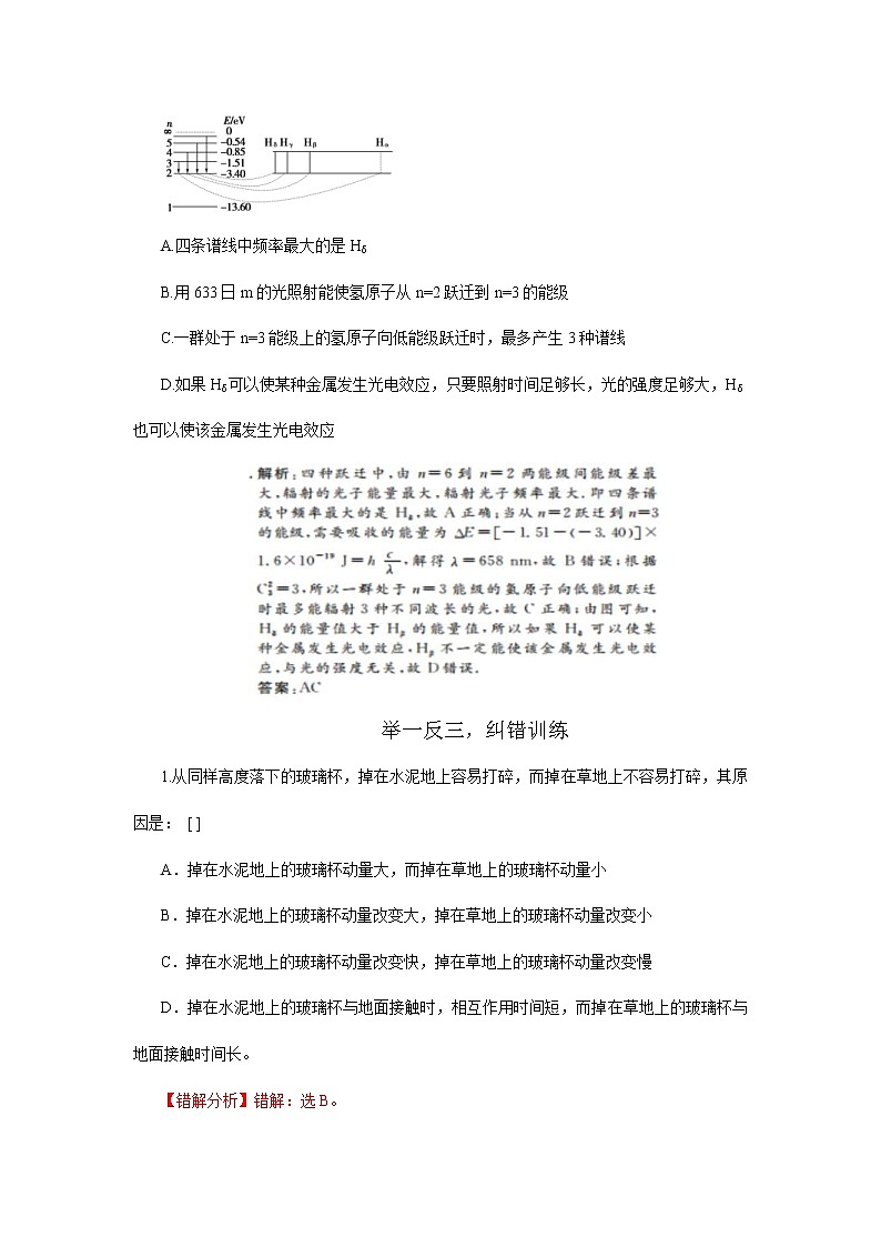 高考物理三轮冲刺易错题专题12 选修3-5（2份打包，解析版+原卷版，可预览）03
