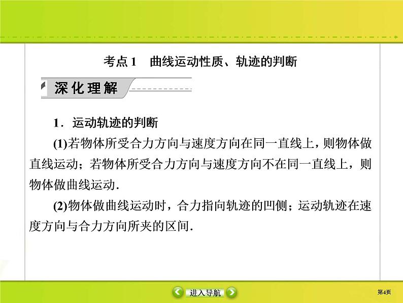 高考物理一轮复习课件第4章曲线运动 万有引力与航天4-1 (含解析)第4页