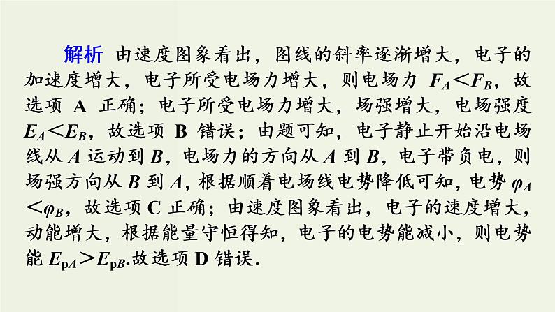 物理高考二轮复习高考必考题突破课件讲座7电场中图象问题的解题策略 (含解析)06