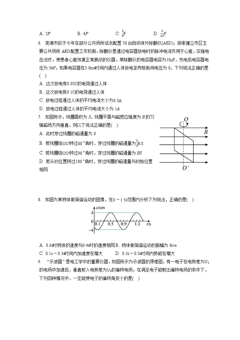 2021-2022学年安徽省芜湖市高二（上）期末物理试卷（含答案解析）第2页