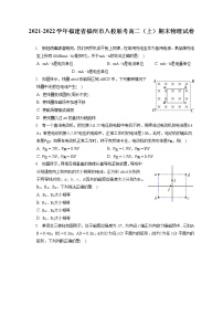 2021-2022学年福建省福州市八校联考高二（上）期末物理试卷（含答案解析）