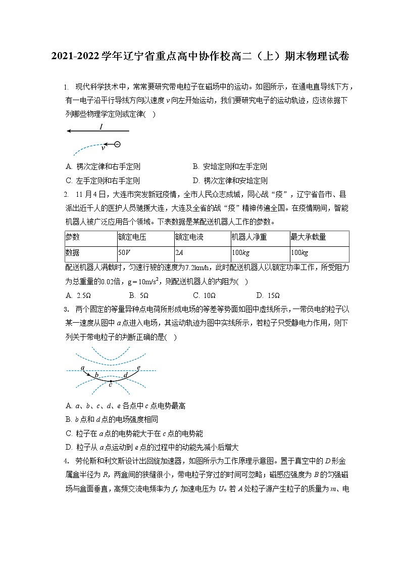 2021-2022学年辽宁省重点高中协作校高二（上）期末物理试卷（含答案解析）01