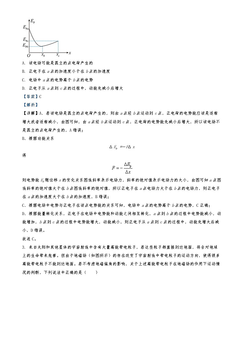 2022-2023学年湖北省华中师范大学第一附属中学高二上学期期中考试物理试题  （解析版）02