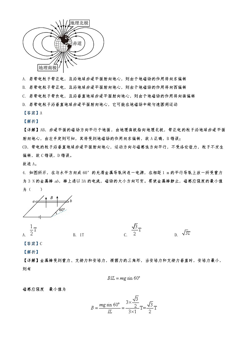 2022-2023学年湖北省华中师范大学第一附属中学高二上学期期中考试物理试题  （解析版）03