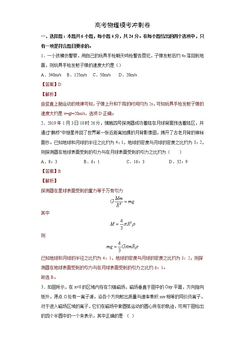 河北4-高考物理模拟考冲刺卷 (新高考河北专用) （2份打包，解析版+原卷版，可预览）01