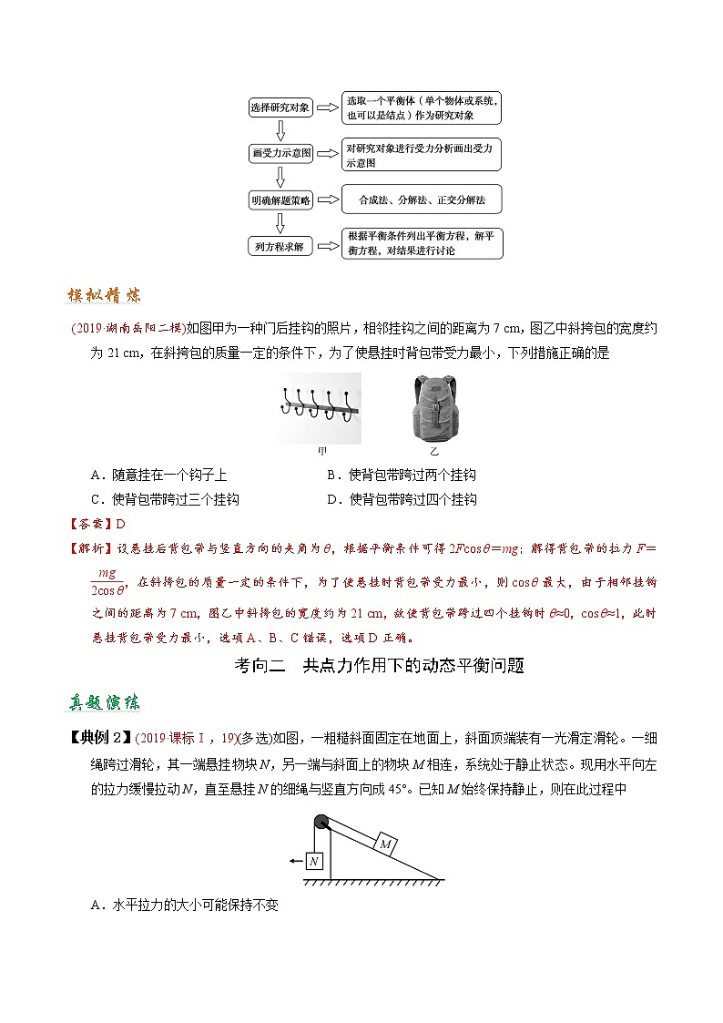 (通用版)高考物理二轮专题复习01 力与物体平衡(2份打包，解析版+原卷版，可预览)02