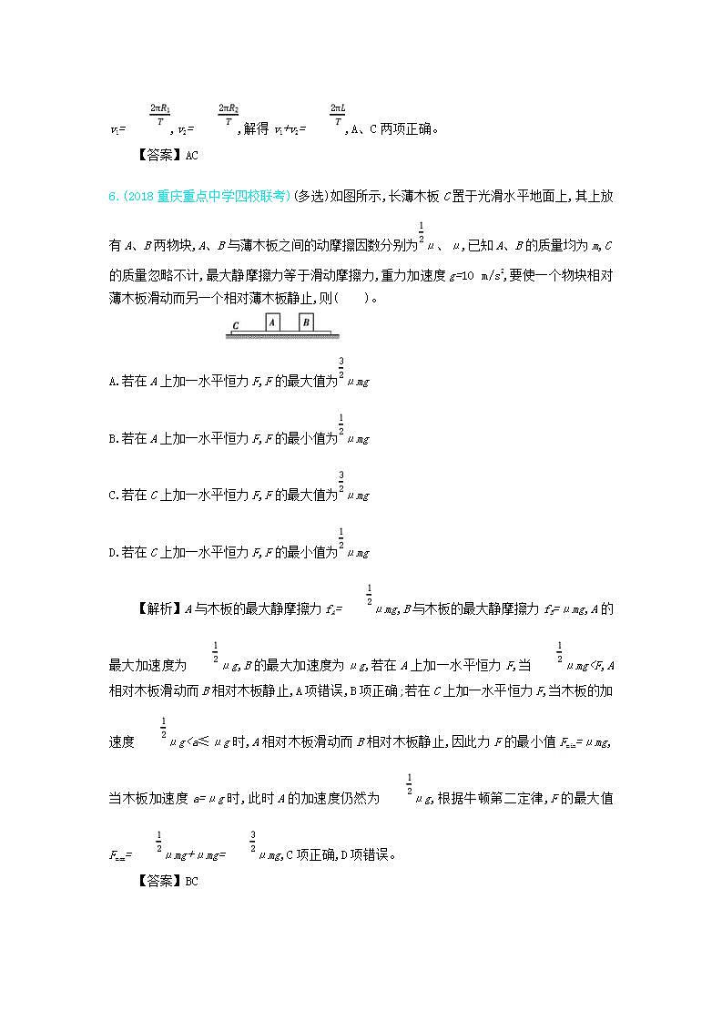 高考物理一轮复习第六单元机械能单元检测(含详解)第3页