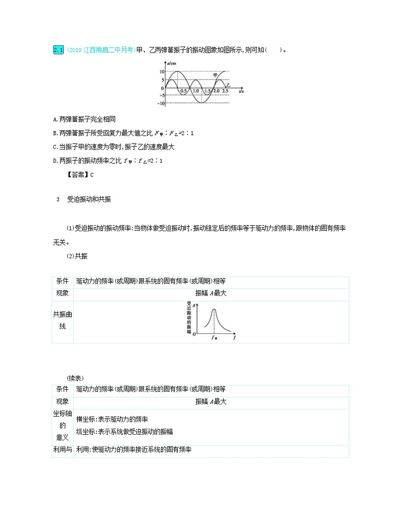 高考物理一轮复习第十七单元直线运动第1讲机械振动与机械波练习(含详解)03