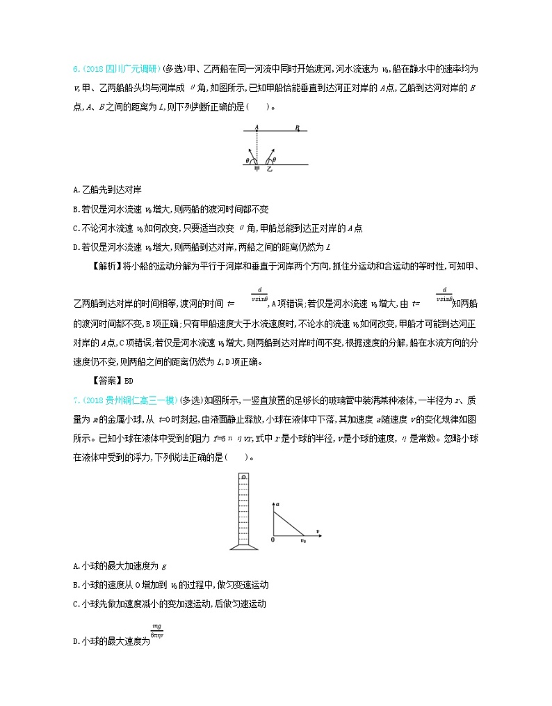 高考物理一轮复习第四单元曲线运动单元检测(含详解)03