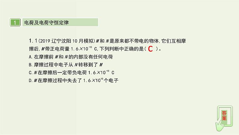 高考物理一轮复习课件第九单元静电场第1讲电场的力的性质 (含解析)06