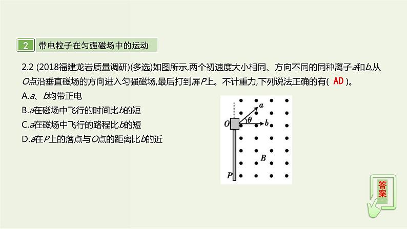 高考物理一轮复习课件第十二单元磁场第2讲带电粒子在磁场中的运动 (含解析)第6页