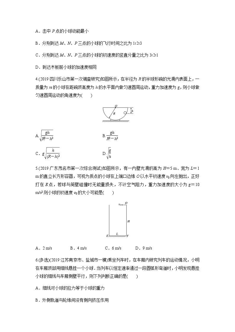 高考物理二轮复习高频考点专项训练---力与曲线运动（原卷版）第2页