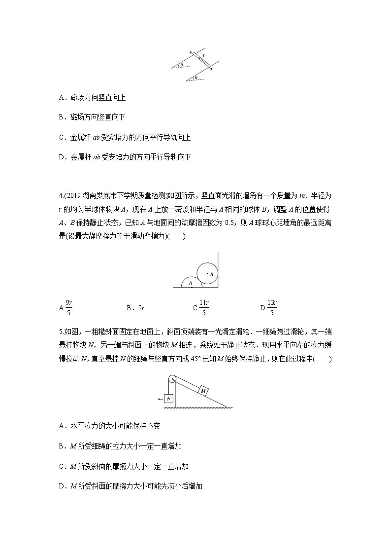 高考物理二轮复习高频考点专项训练---力与物体的平衡（原卷版）第2页