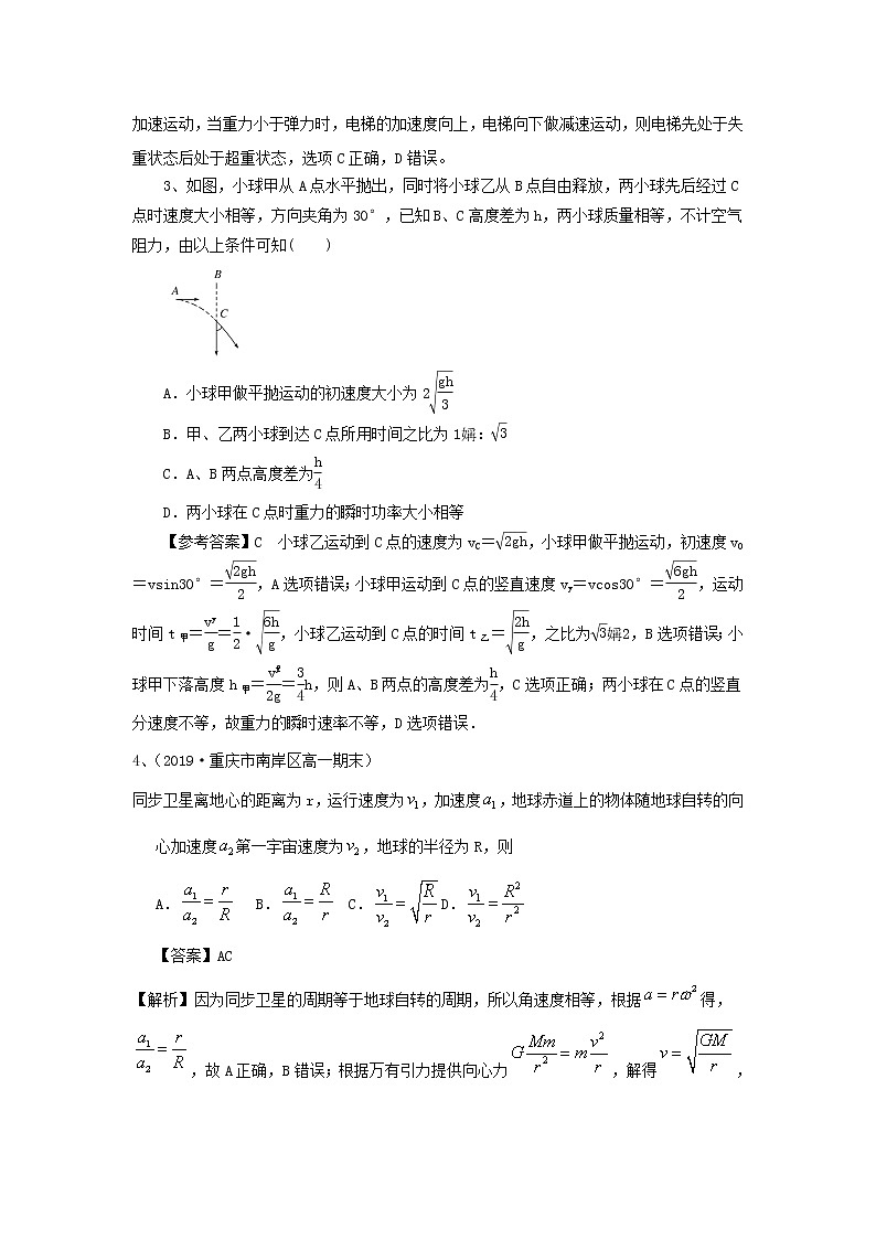 高考物理二轮复习选择题稳优提优优练三 (含解析)第2页