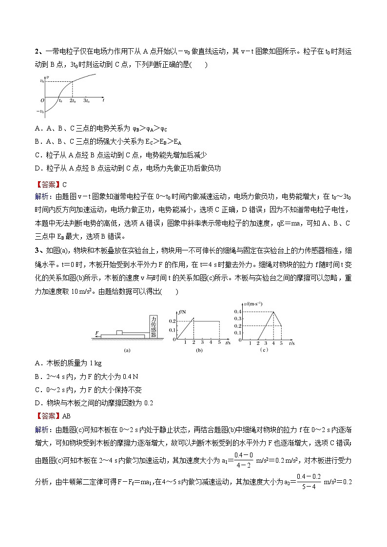 高考物理二轮复习考点练习专题（02）力与物体的直线运动(2份打包，解析版+原卷版，可预览)02