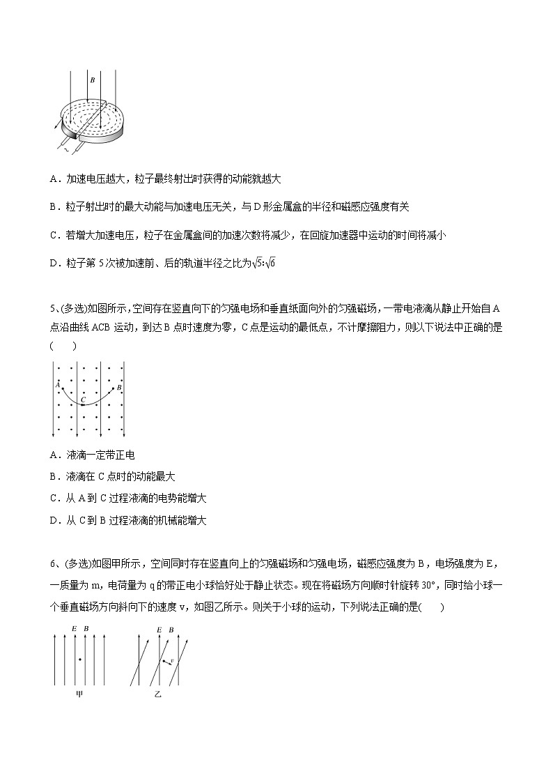 高考物理二轮复习考点练习专题（07）带电粒子在复合场中的运动（原卷版）第3页