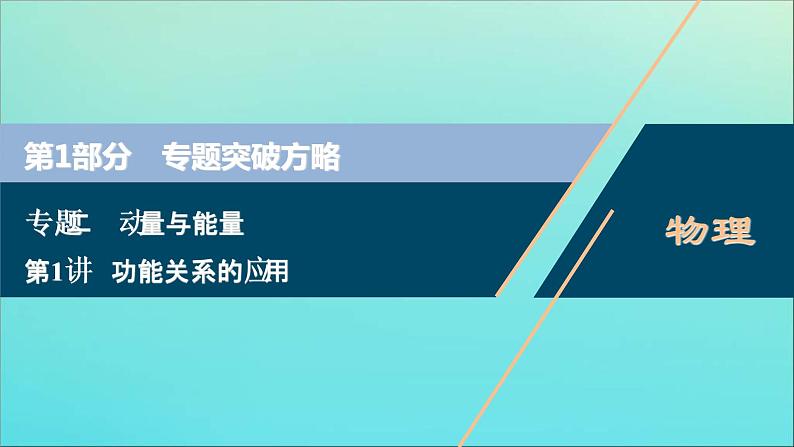 高考物理二轮复习课件专题二第1讲功能关系的应用 (含解析)第1页