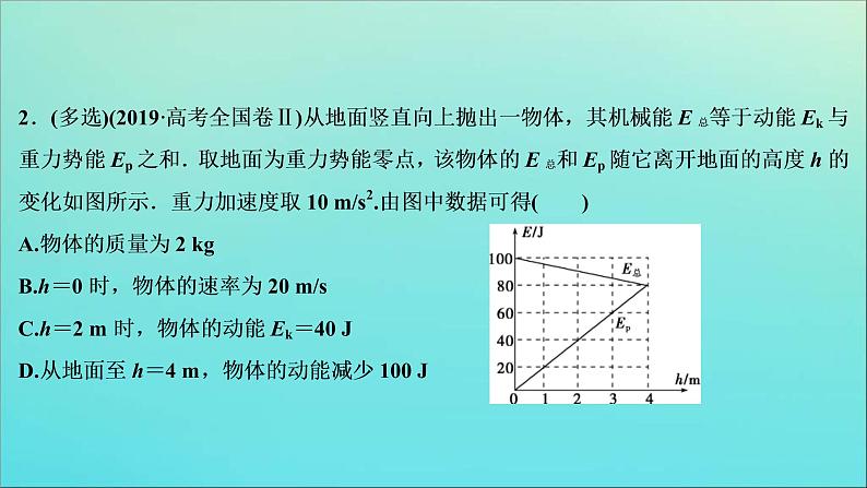 高考物理二轮复习课件专题二第1讲功能关系的应用 (含解析)第7页