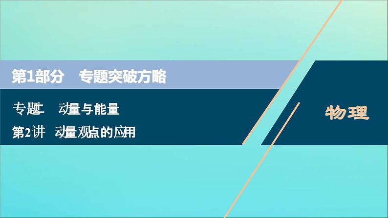 高考物理二轮复习课件专题二第2讲动量观点的应用 (含解析)第1页