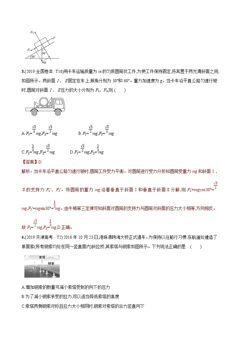 高考物理考前冲刺（12）受力分析与物体平衡选择题猜押练 (含详解)第2页
