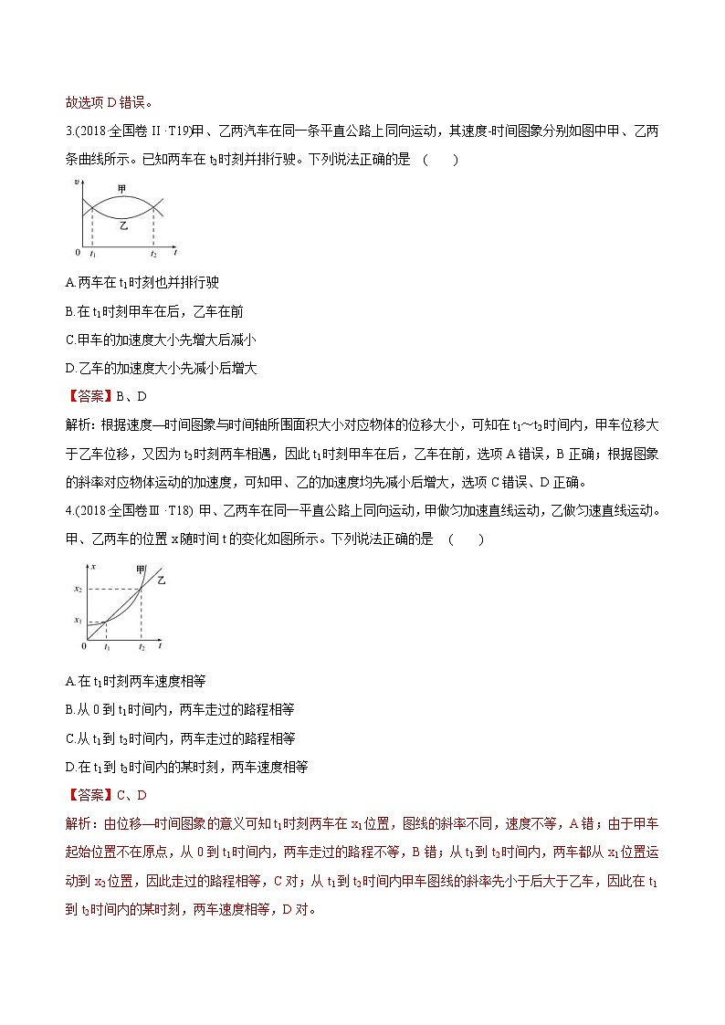 高考物理考前冲刺（13）匀变速直线运动规律及其图象选择题猜押练 (含详解)02