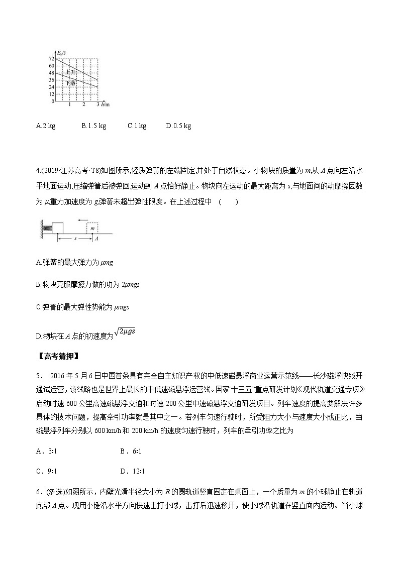 高考物理考前冲刺（17）功和能选择题猜押练 (含详解)第2页