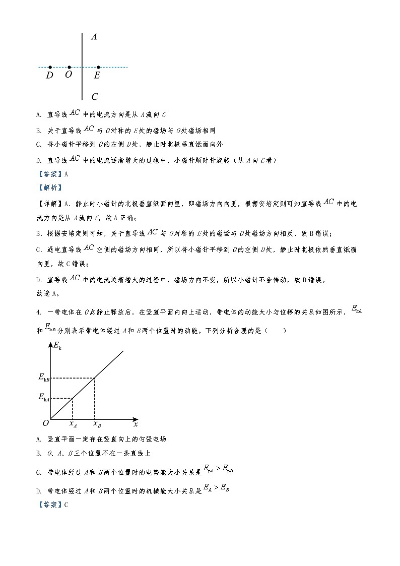 2021-2022学年湖南省湘潭县高二上学期期末物理试题  （解析版）03