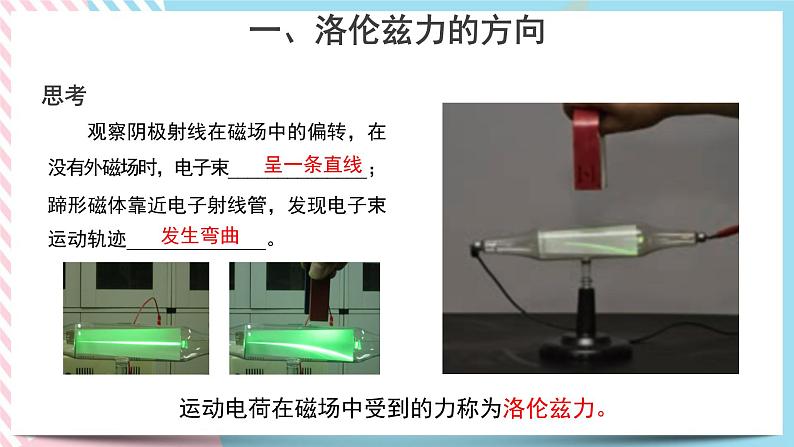 新教材 高中物理选择性必修二  1.2 磁场对运动电荷的作用力 课件+教案05