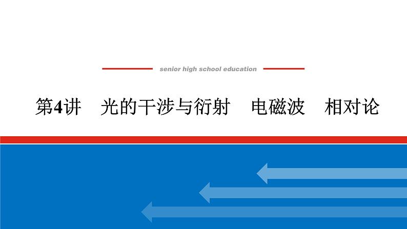 2023高考物理全复习（统考版）第十四章 第4讲 光的干涉与衍射 电磁波 相对论课件PPT第1页