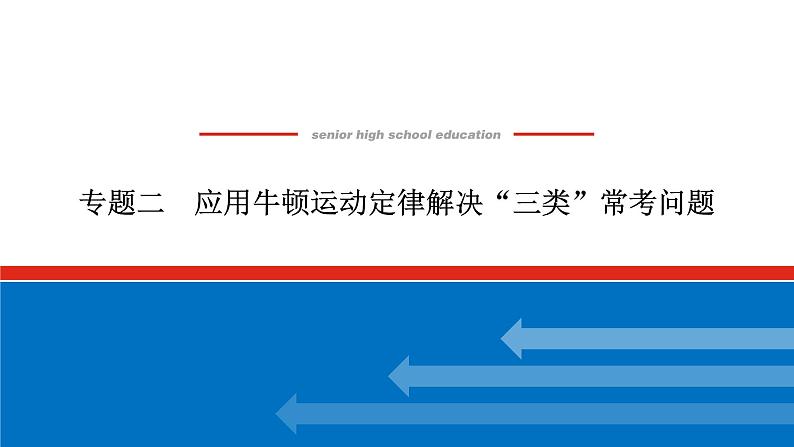 2023高考物理全复习（统考版）专题二 应用牛顿运动定律解决“三类”常考问题课件PPT第1页