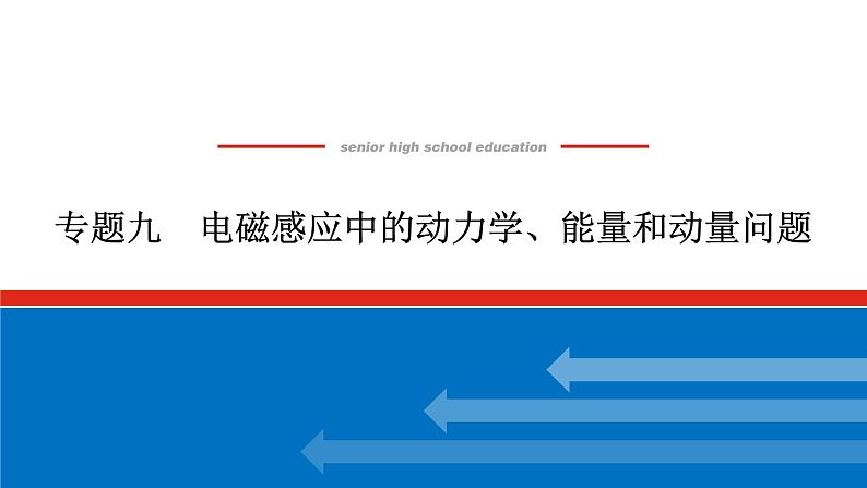 2023高考物理全复习（统考版）专题九 电磁感应中的动力学、能量和动量问题课件PPT01