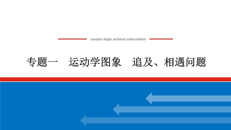 2023高考物理全复习（统考版）专题一 运动学图象 追及、相遇问题课件PPT01