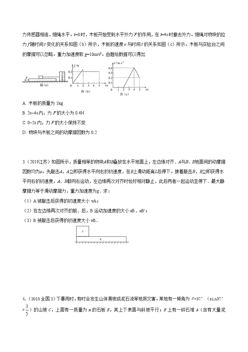 (2011-2020)十年高考物理真题分类汇编03 牛顿运动定律(2份打包，解析版+原卷版，可预览)02