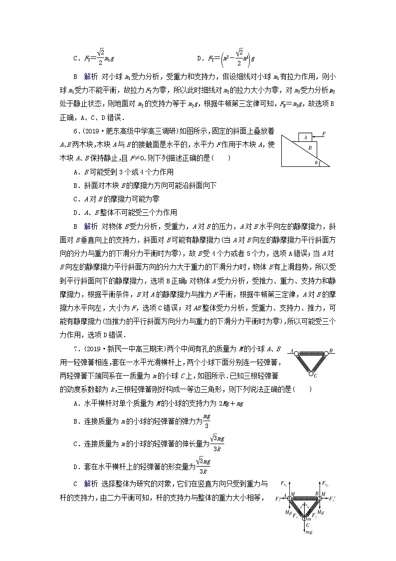 高考物理一轮复习第2章相互作用第6讲受力分析共点力的平衡练习(含解析)第3页