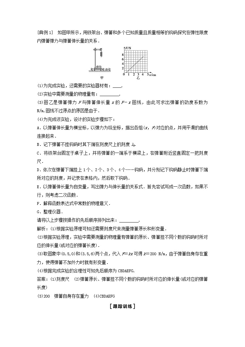 高考物理二轮实验专题复习实验二探究弹力和弹簧伸长量的关系第3页